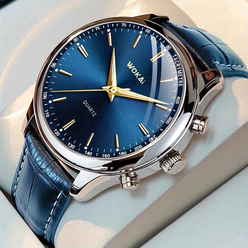 

Men's Watch Business Leisure Quartz Watch Vintage Fashion Analog Pu Leather Wrist Watch, Valentines Gift For Men Him