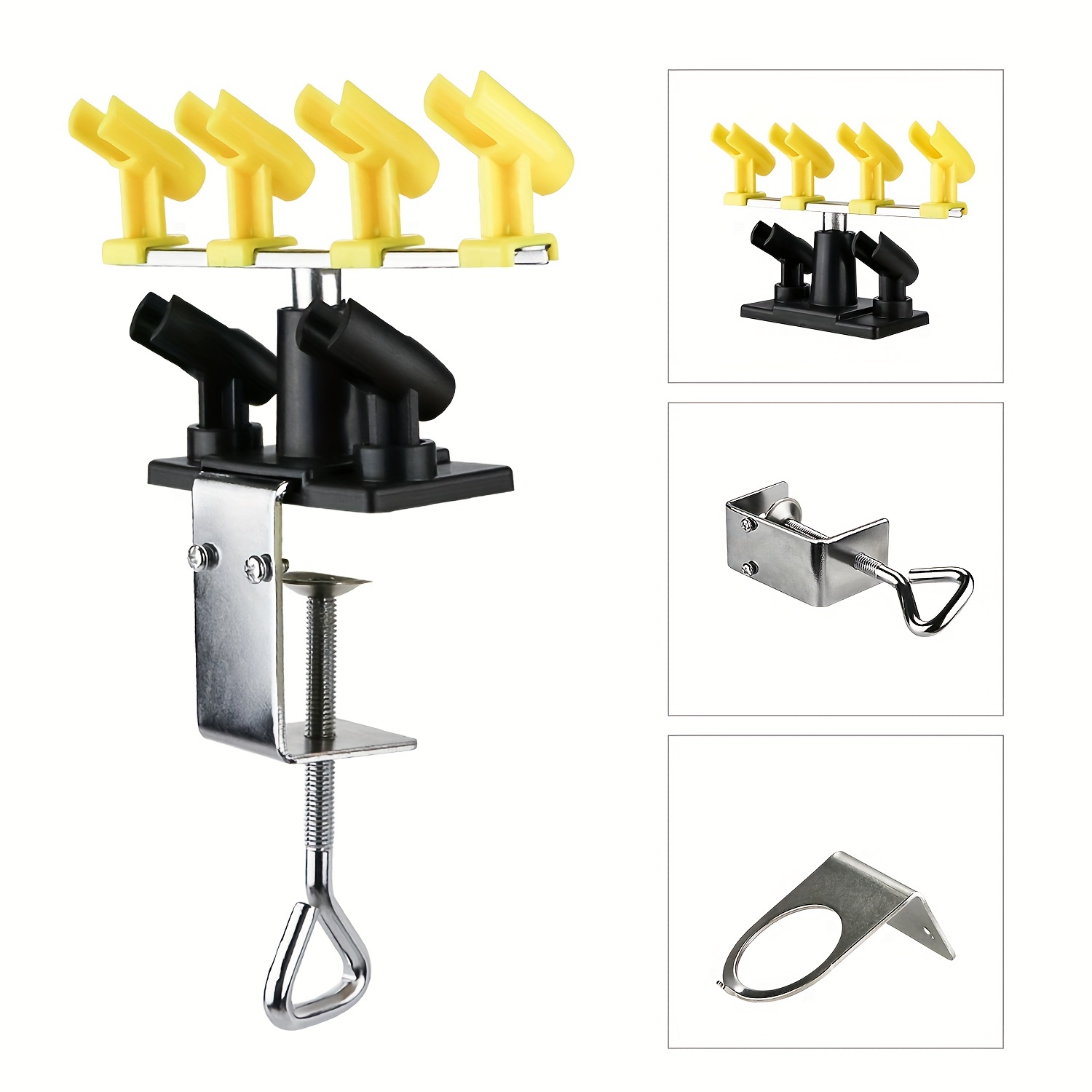 Airbrush Holder Gravity Stand Kit for Air Brush Paint Spray Gun Holding 4  Clamp-On Mount Table Bench Station