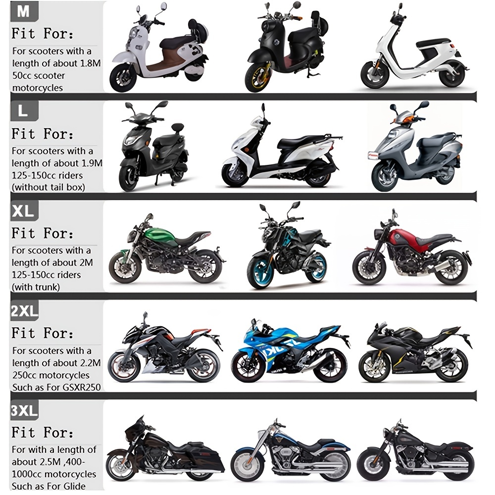 Housse de scooter - XL - Housse de moto - Convient pour l
