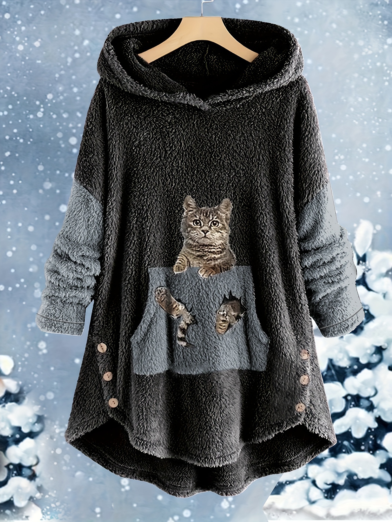 Cat Print Fleece 2 Piece Set