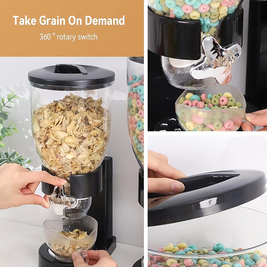 Cereal Dispenser Countertop, Large Capacity Cereal Dispenser for Pantry,  Triple Food Dispenser Cereal Containers Storage Dispenser for Candy Nut  Grain