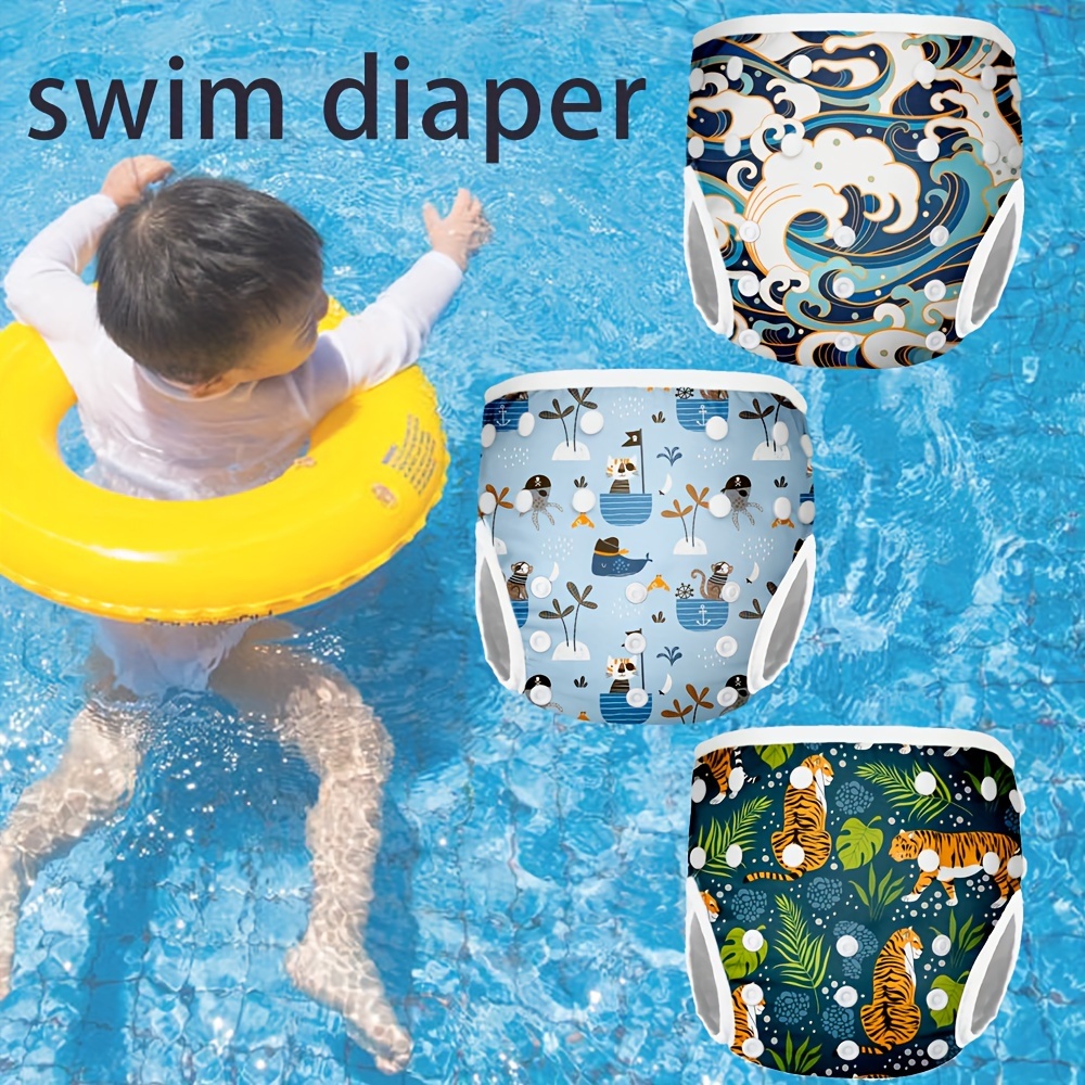 0-3 ans imperméable bébé nager couche-culotte, maillots de bain  réutilisables avec snap lapin imprimé pantalon de piscine pour garçons  filles, culottes - Temu Belgium