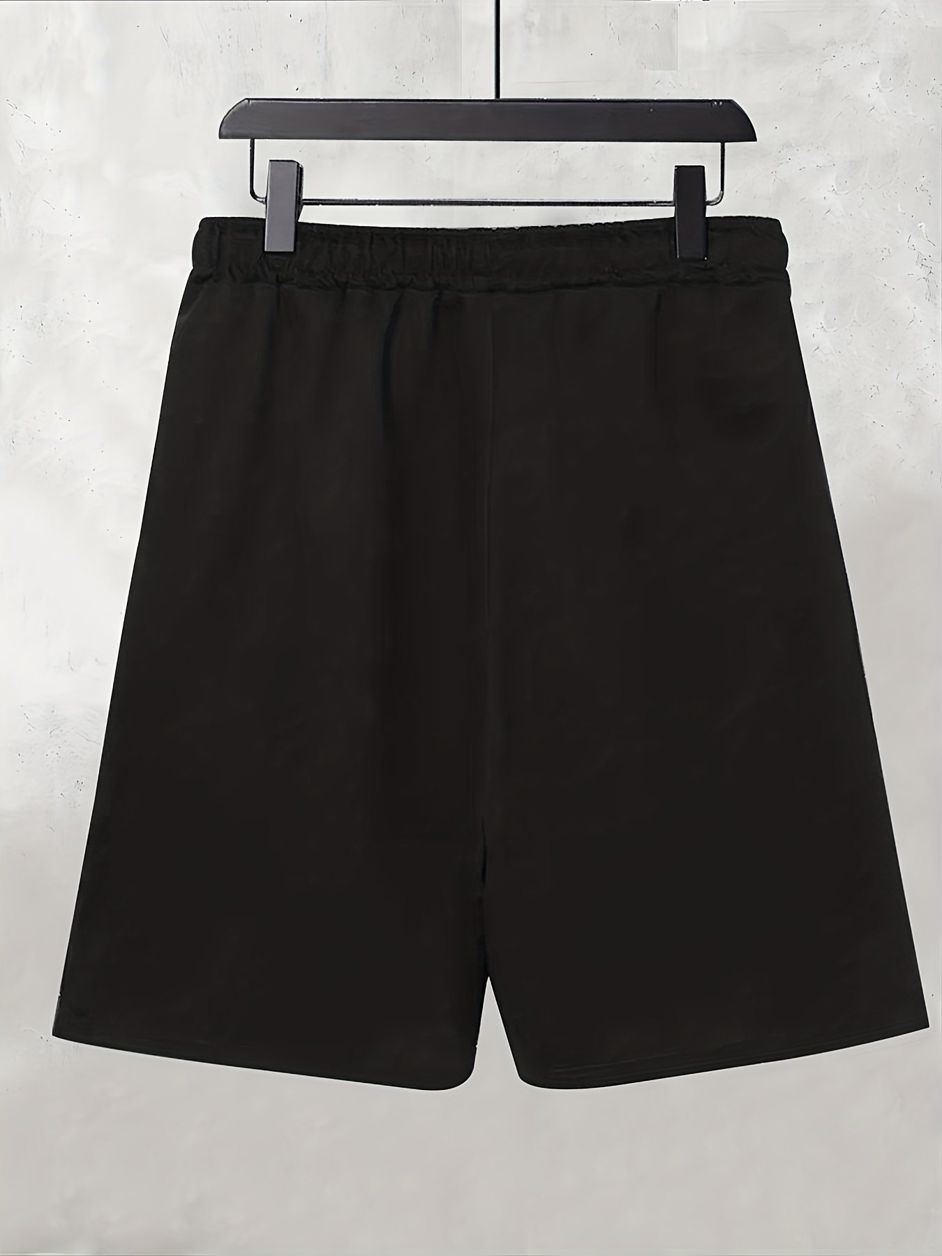 Mens Casual Solid Color High Waist Shorts