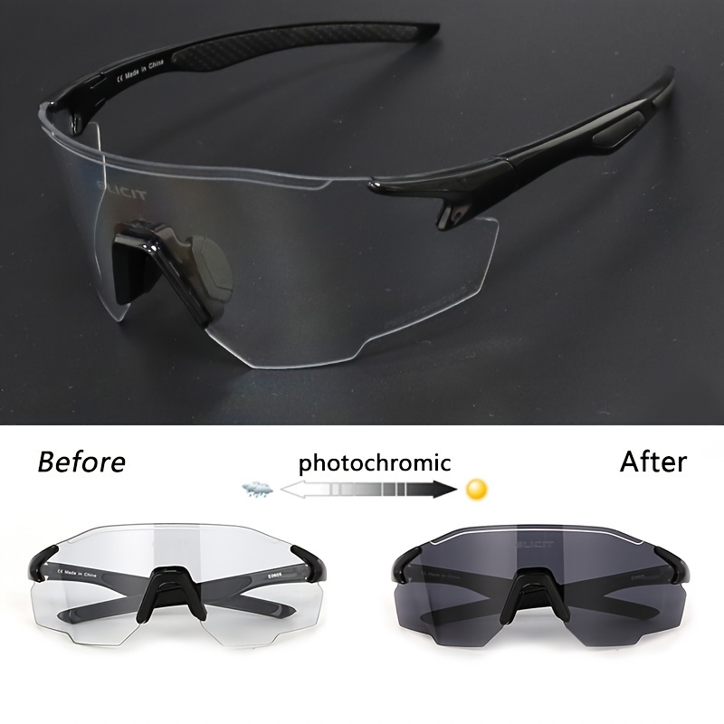 1pc Geometric Frame Type Plastic Fashion Black Sports Glasses For