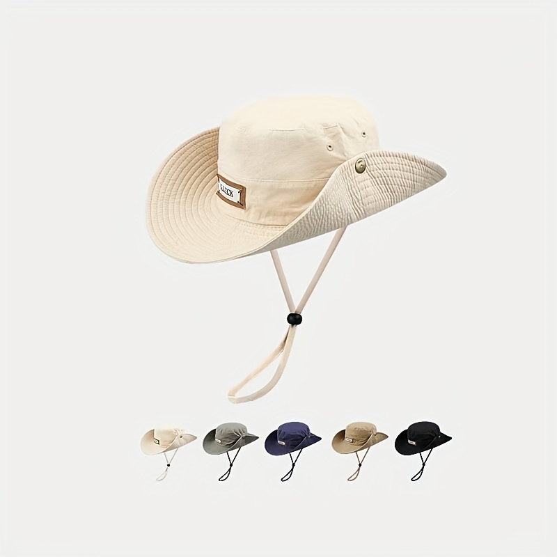 Men's Wide Brim Bucket Hat Summer Sun Hat Suitable Outdoor - Temu