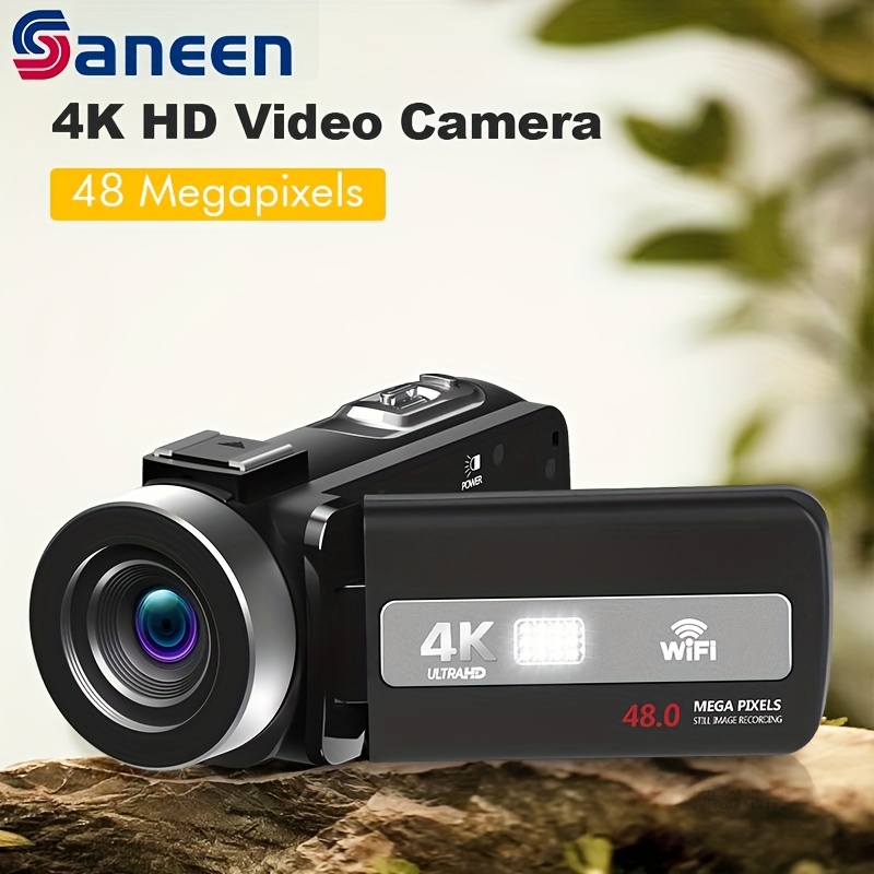 Kit de videocámara de cámara de video 4K, zoom digital de 56 MP 18X de 3.0  pulgadas, pantalla táctil IPS de 3.0 pulgadas, videocámara digital de mano