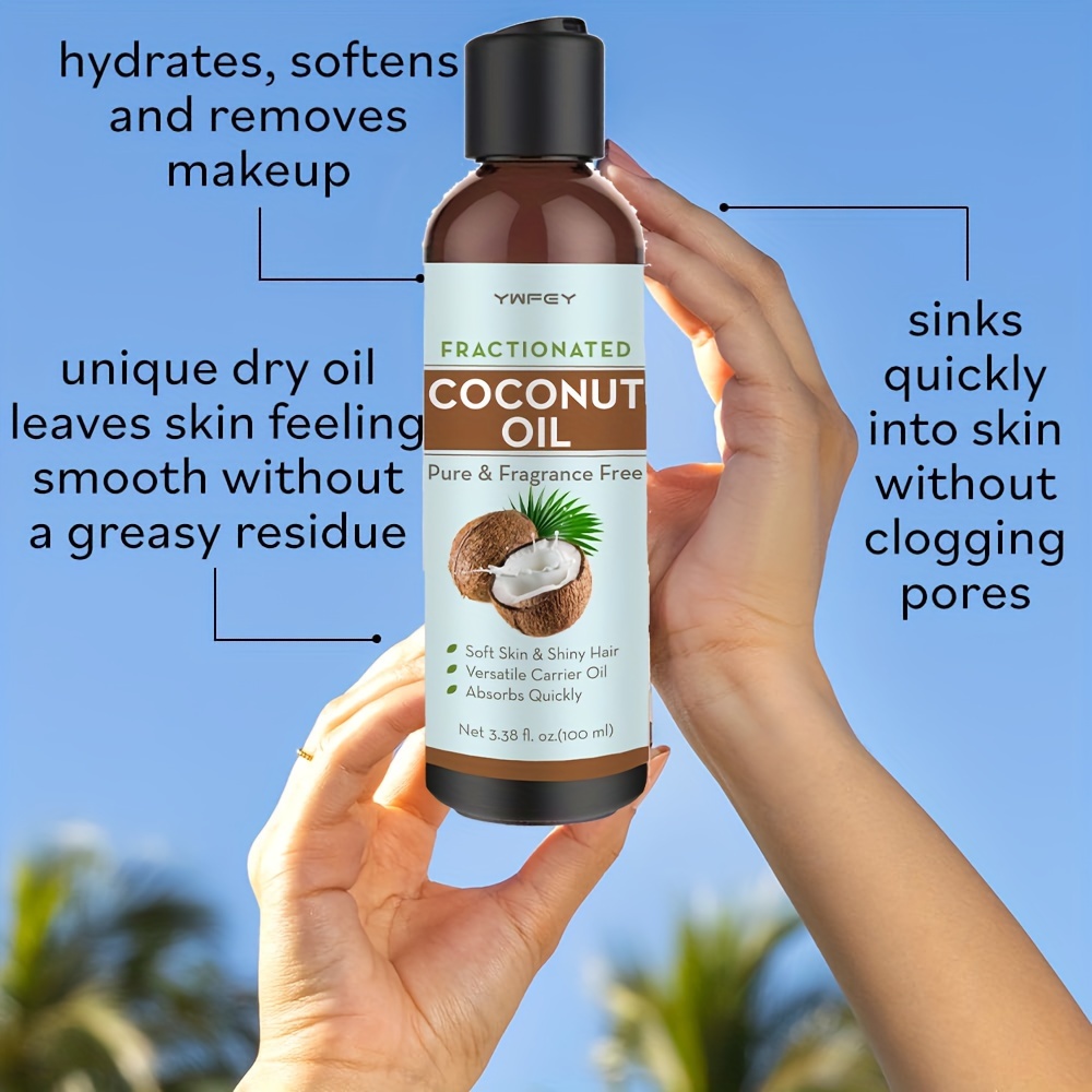 Pure Fractionated Coconut Oil - Relaxing Massage Oil, Liquid