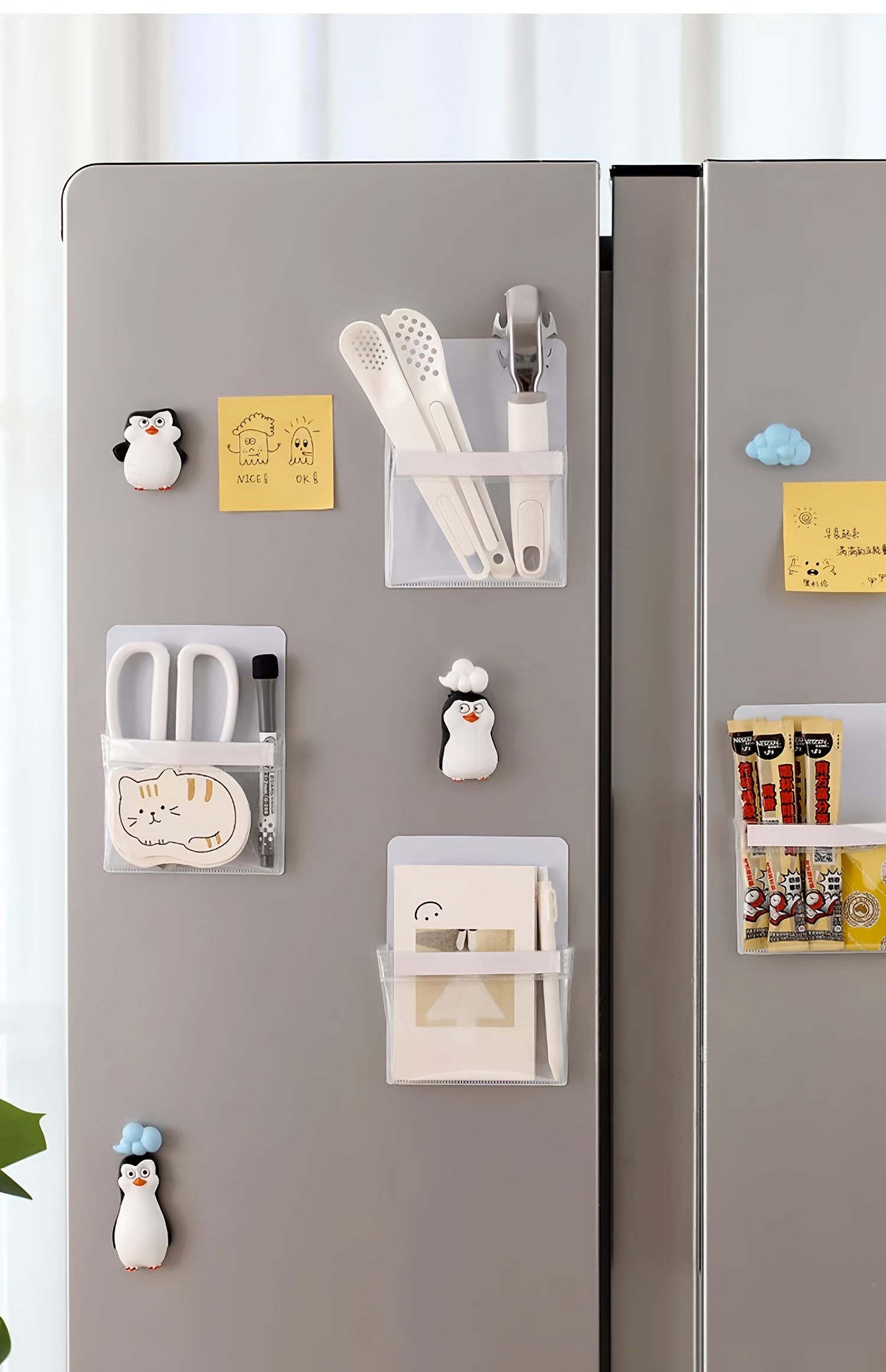 1 Stück Magnettaschen, magnetische Aufbewahrungstaschen, magnetische  Aufbewahrungstasche für Küchenkühlschränke, Whiteboard-Magnet