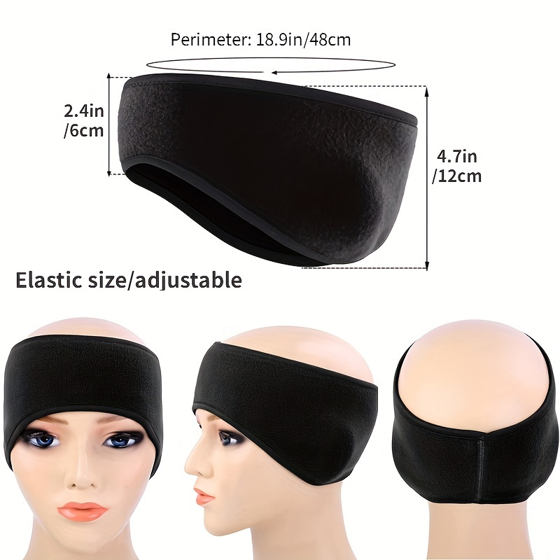 Ear Warmer Headband - Winter Fleece Running Ear Band Covers for Cold  Weather - Warm & Cozy Ear Muffs for Cycling & Sports
