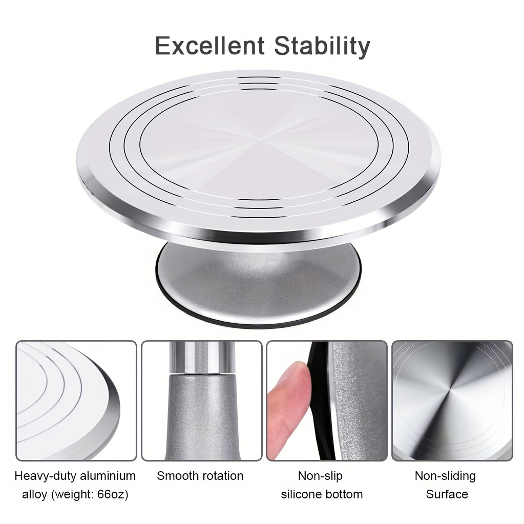 12 Metal Cake Turntable Decorating Rotating Spin Cake Stand
