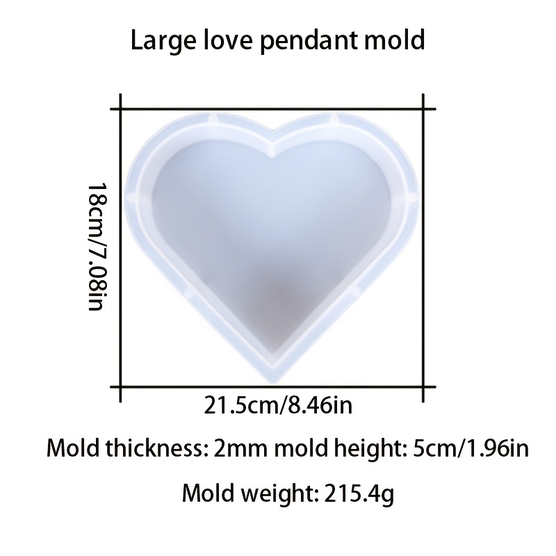 DIY Epoxy Mould Large Square Rectangle Love Ornament Silicone Mold