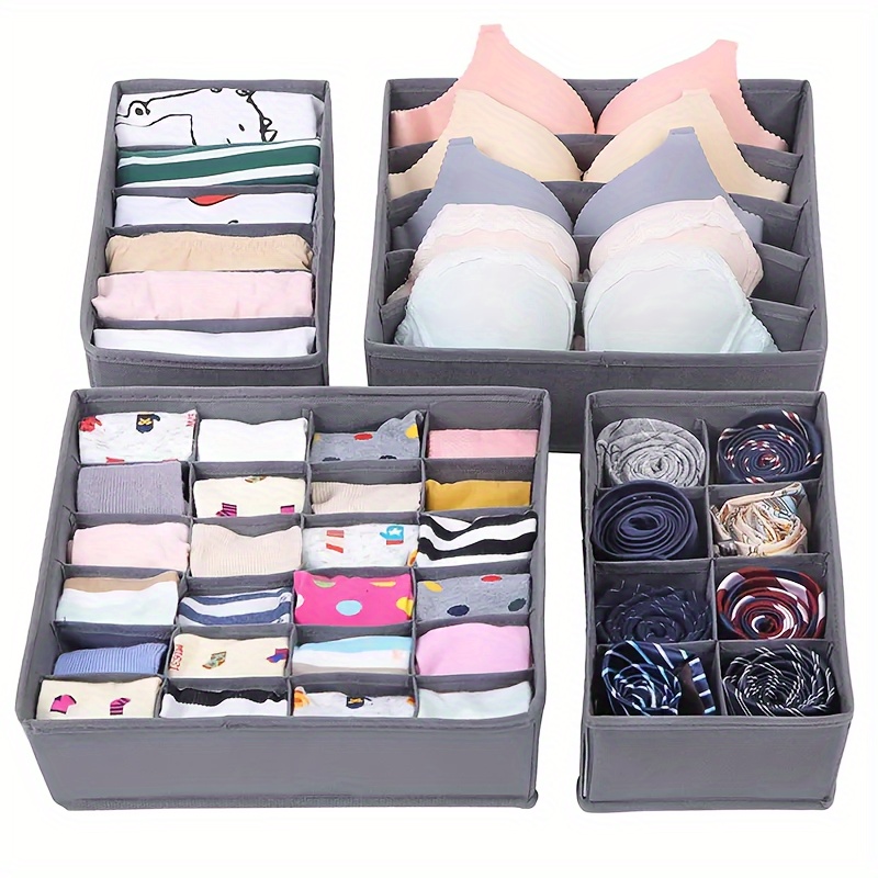 Sock Underwear Drawer Storage Box Dividers Foldable Fabric - Temu