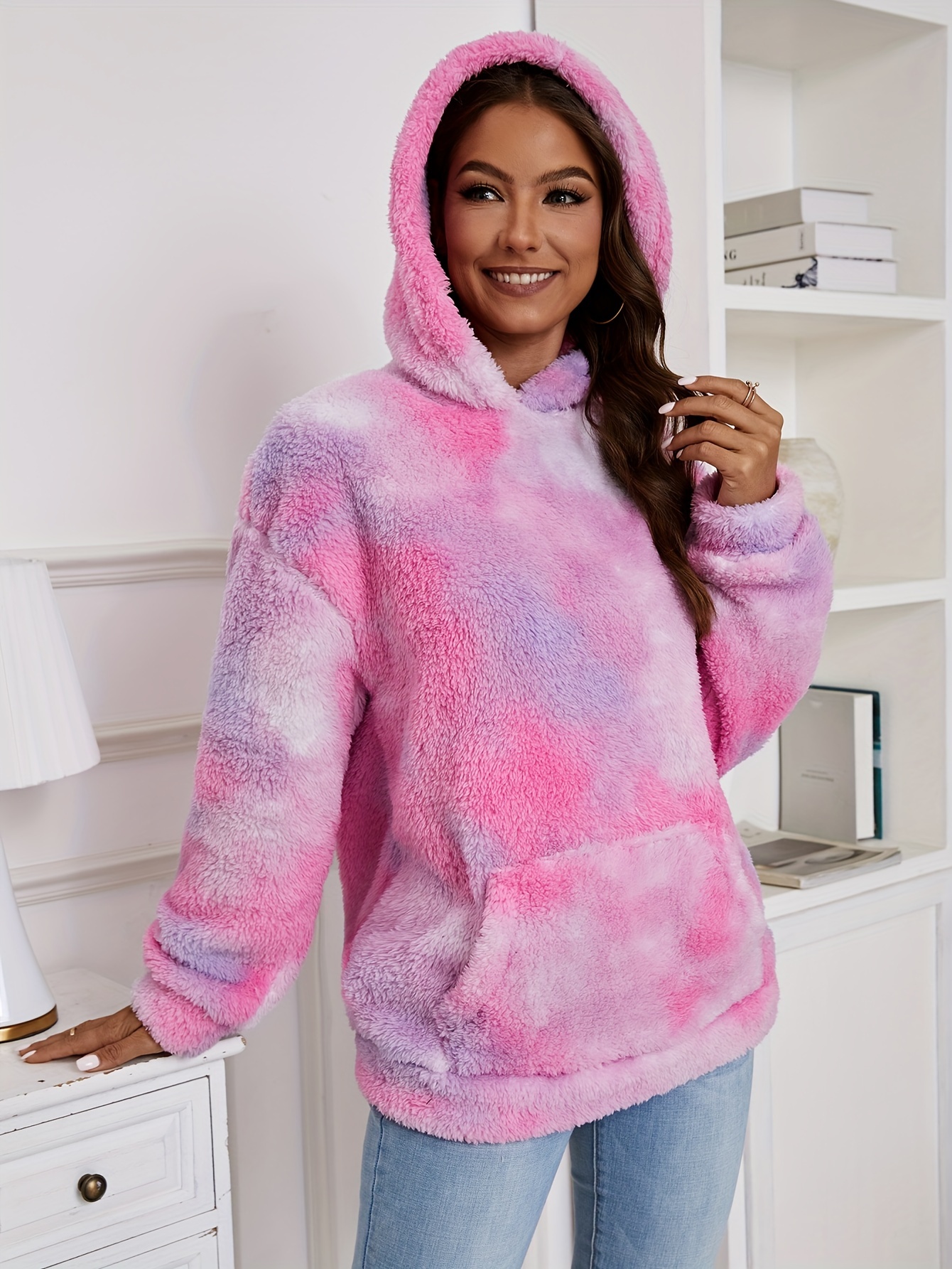 Teddy hoodie outlet pink