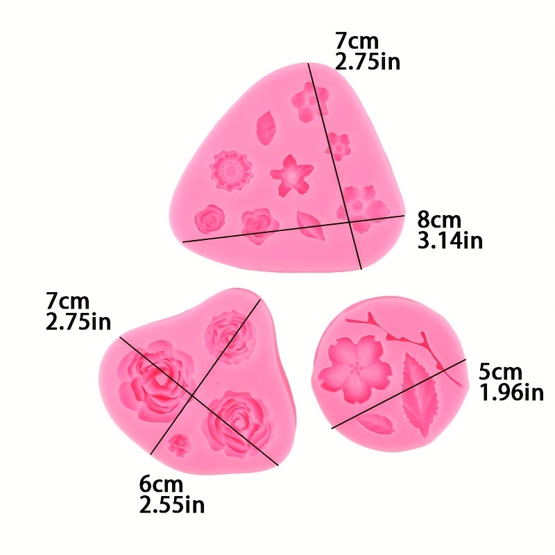 Multiple Pattern Mini Silicone Mould Chocolate Cake Baking Tools DIY  Jewelry Miniature Food Geometry Mold