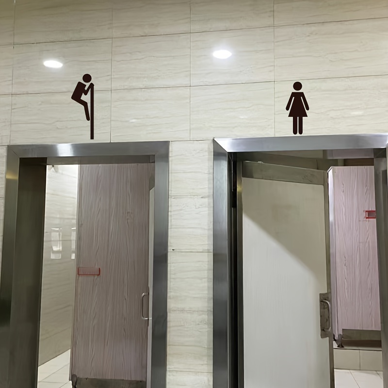 1 Adesivo Porta Insegna Toilette Adesivi Murali Autoadesivi - Temu Italy