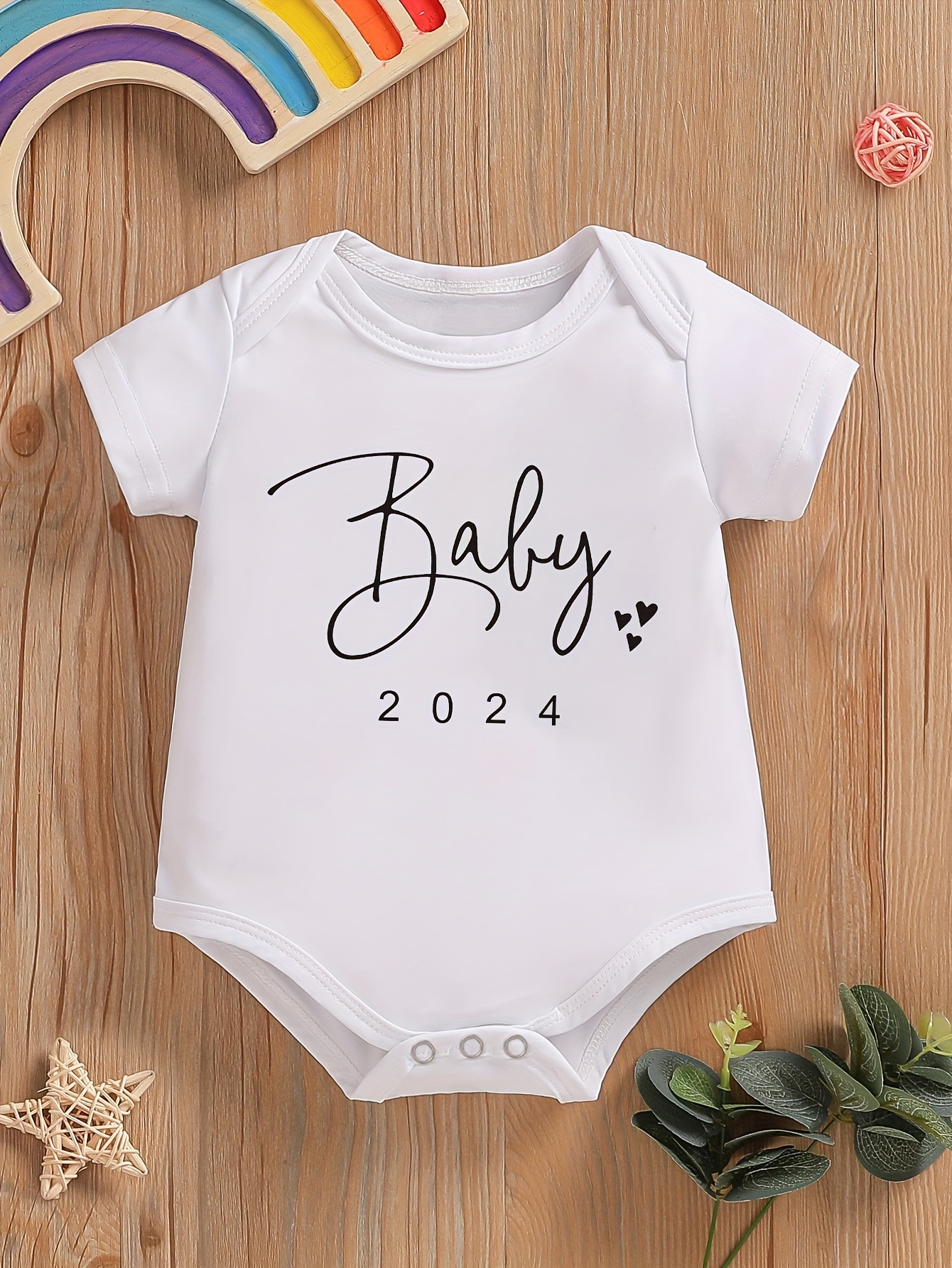 Body para bebé recién nacido, traje de manga corta con letras, para niño  pequeño, 2021
