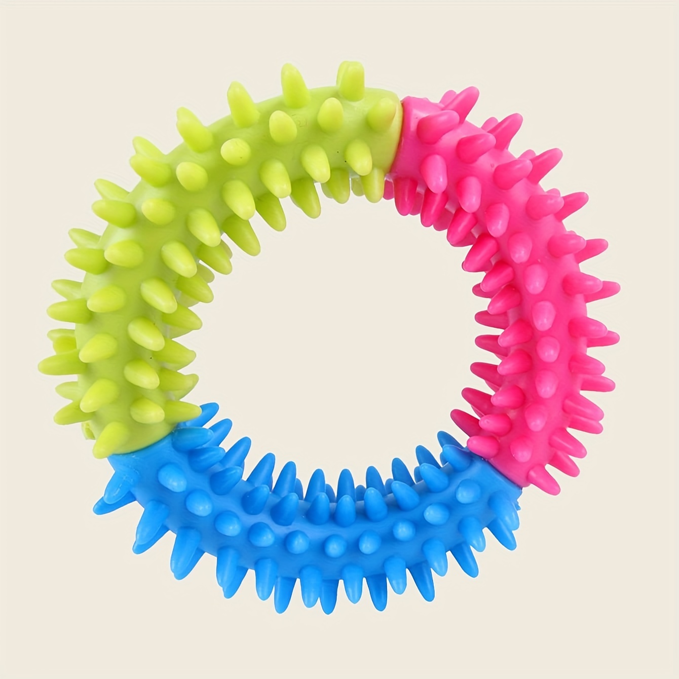 1pc Colorful TPR Rubber Dog Chew Toy Bite Resistant Dog Toothbrush Ring For  Interactive Play And Dental Health