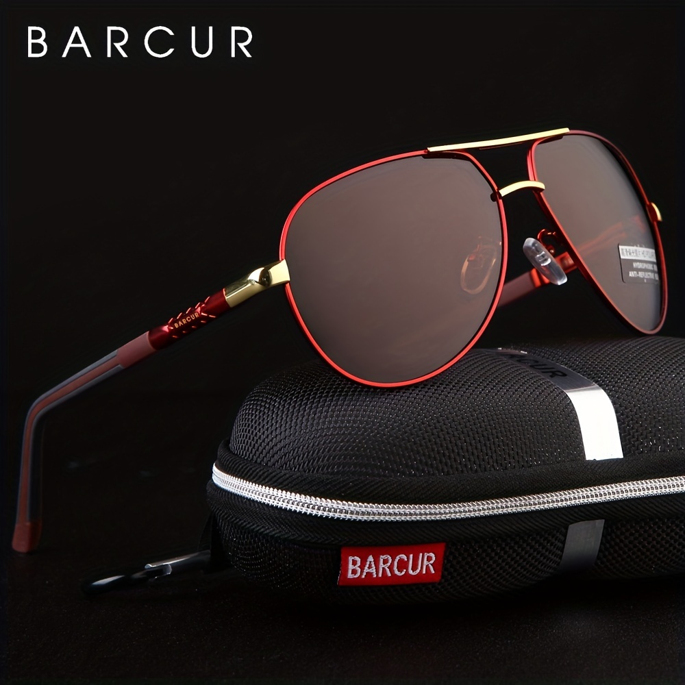 Barcur Retro Men's Sunglasses Polarized Sunglasses Driving Eyewear Uv ...