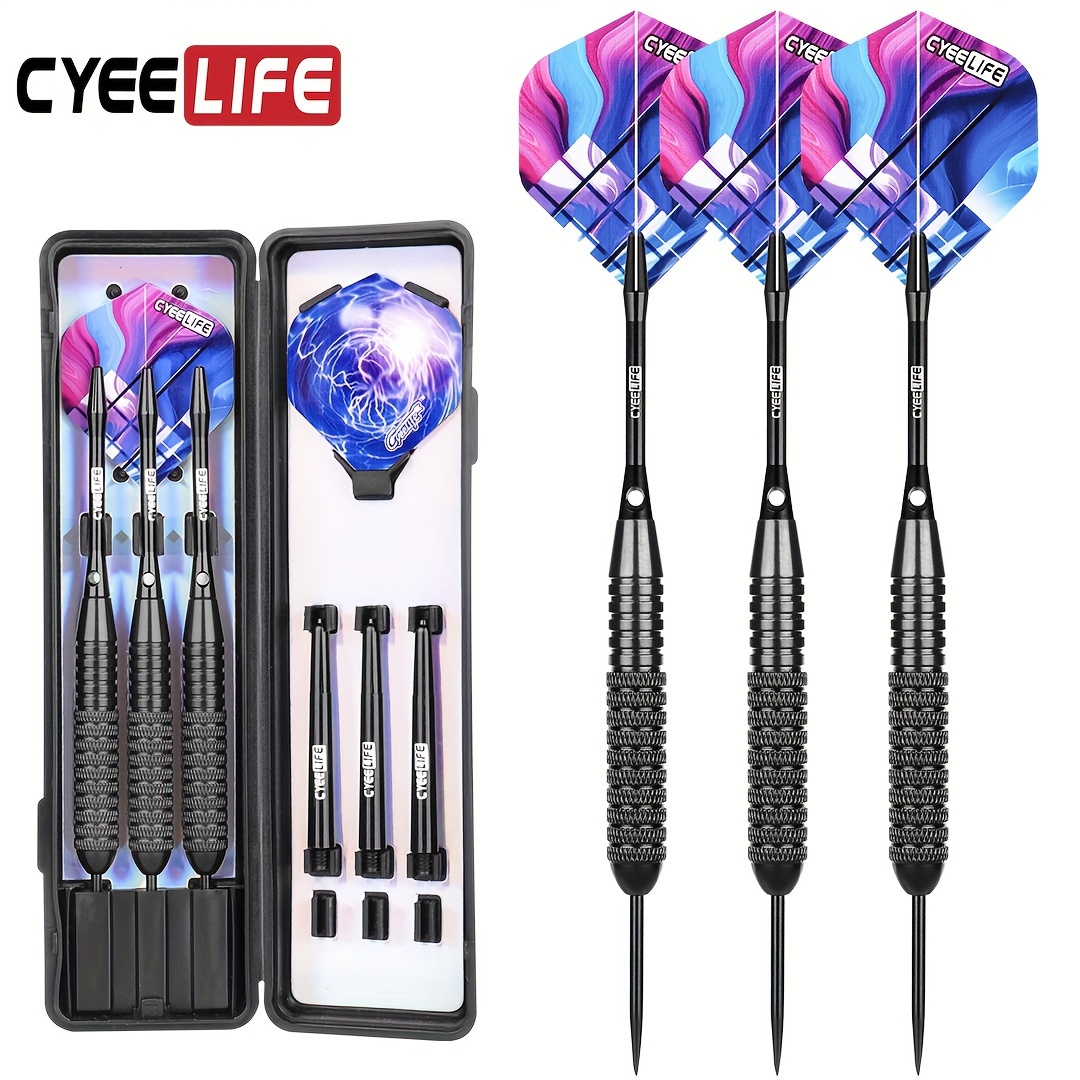 

Cyeelife 26g/22g Steel Tip Darts, Comes With A Storage Case, Family Dart Set