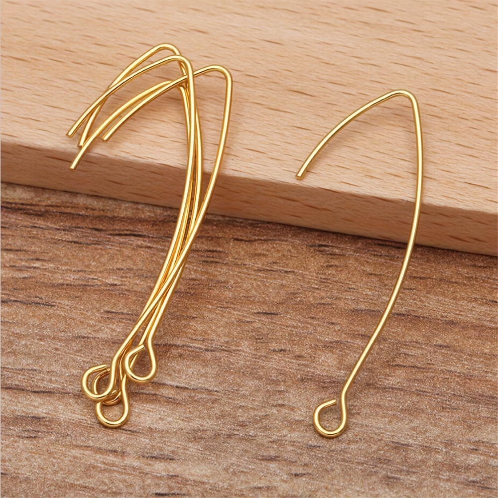 20pcs Golden Silvery Ear Wire DIY Assembly Ear Hooks