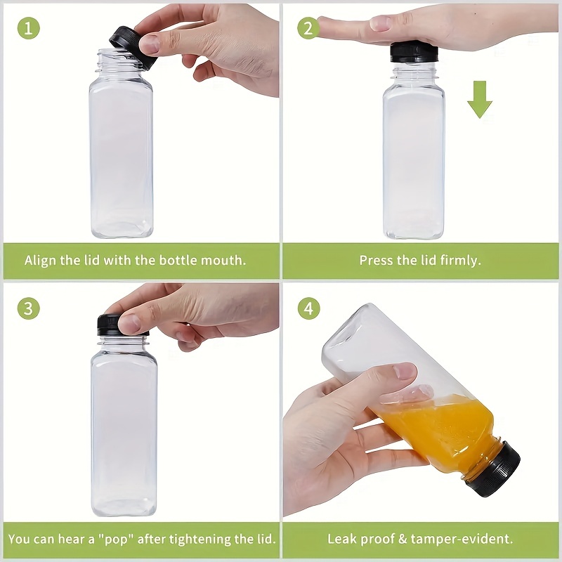 Plastic Juice Bottles With Reusable Water Bottles With - Temu
