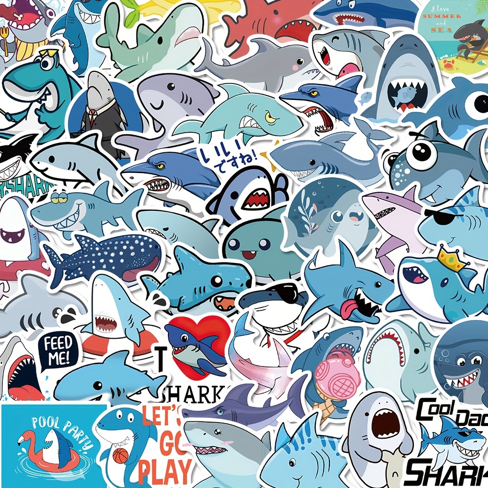 GOMMETTE,30pcs Mixed--10-30-50PCS de mer Mignon Dessin Animé Bébé requin  Graffiti Autocollants Dessin Animé requin Ordinateur Portab - Cdiscount  Jeux - Jouets