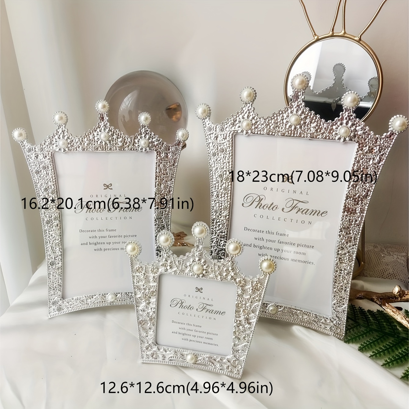 Elegant Silvery -accented Photo Frame - Vertical, Lightweight Plastic Picture Holder For Home Decor & Wedding Gifts, 3x6/7 Inch