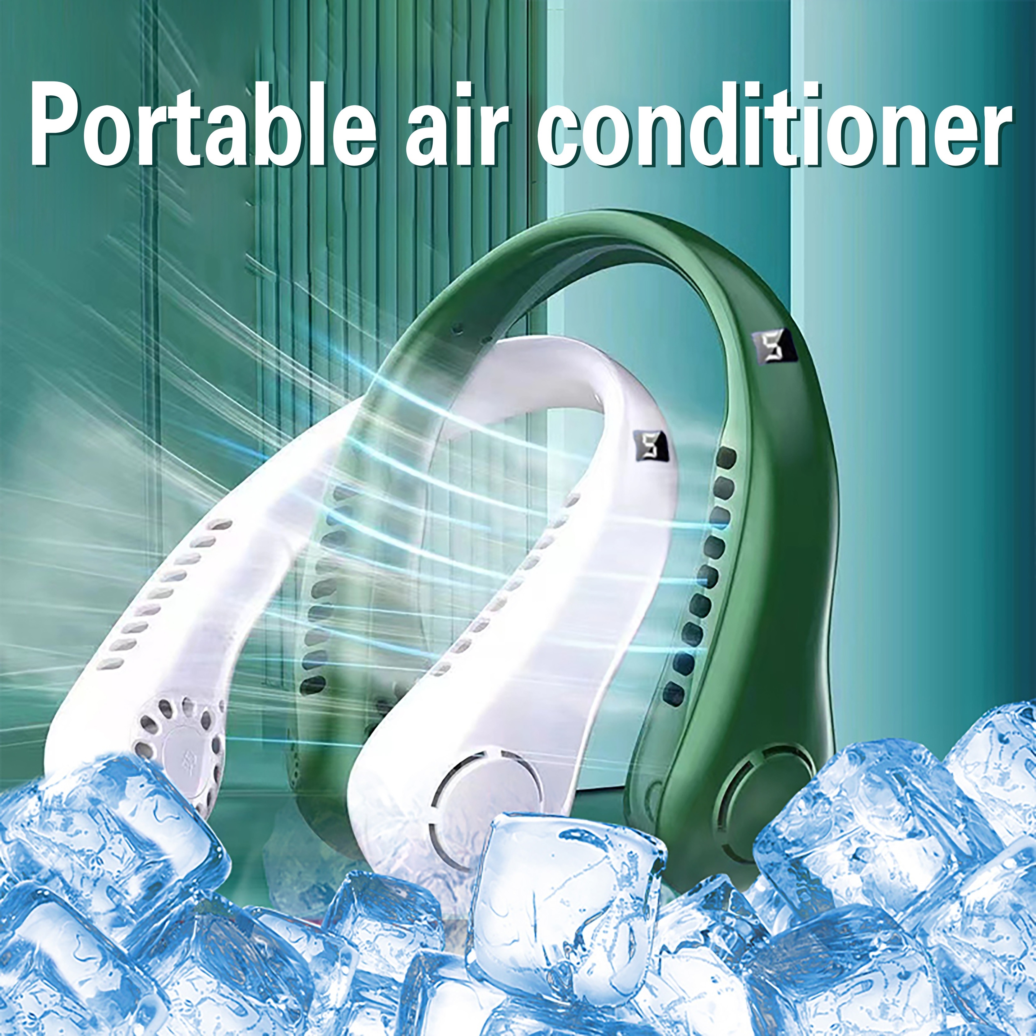 Rechargeable Portable Mini Air Cooler Bladeless Hanging Neck Fan AU