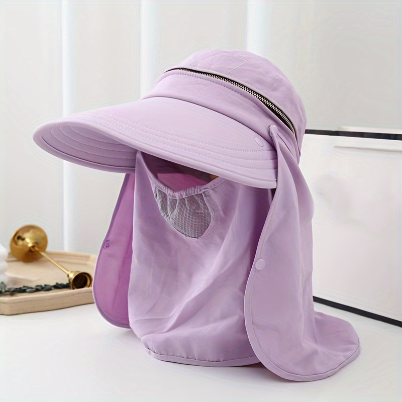 Hat Veil Shawl 3in1 Detachable Sun Hat Sun Protection Mask - Temu