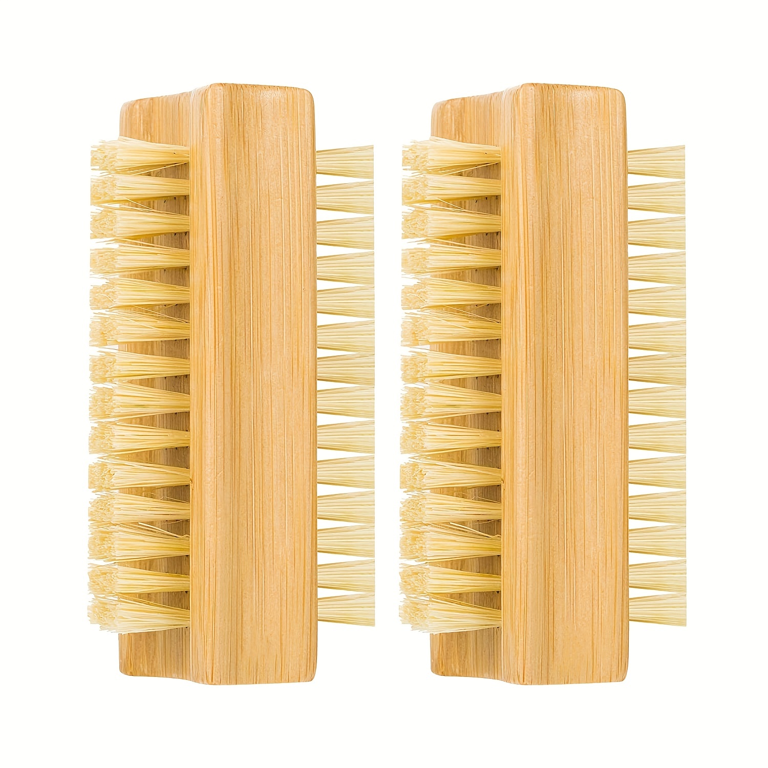 

Wooden Nail Brush, Double Sided Bamboo Handle Nail Cleaner, 2 Side Manicure Nail Bath Brush For Men And Women Manicure And Pedicure