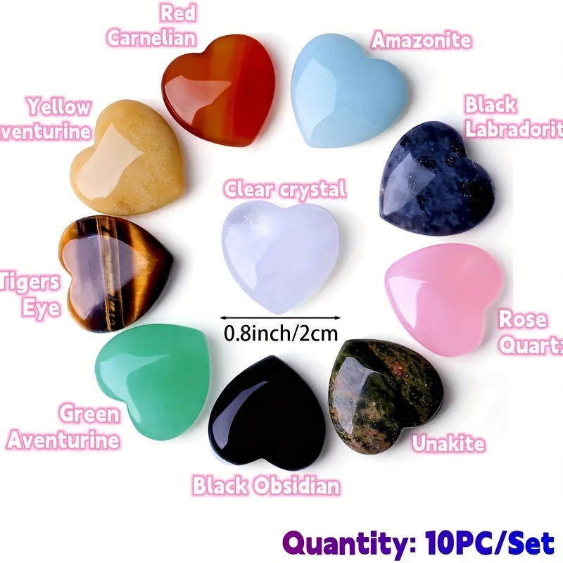 Heart shaped gemstones