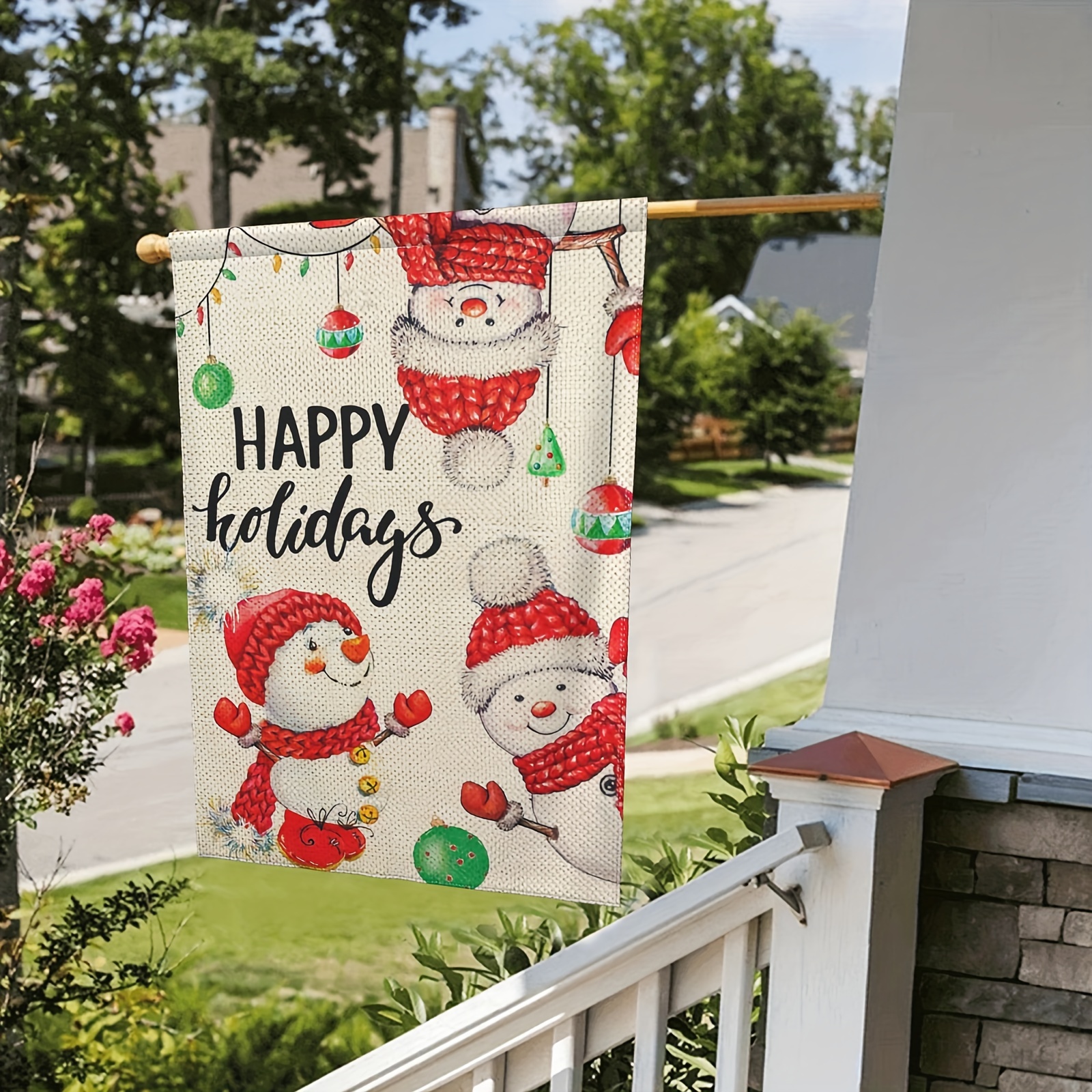 1 Pièce Petit Drapeau Décoratif De Jardin De Nains De Noël - Temu Belgium