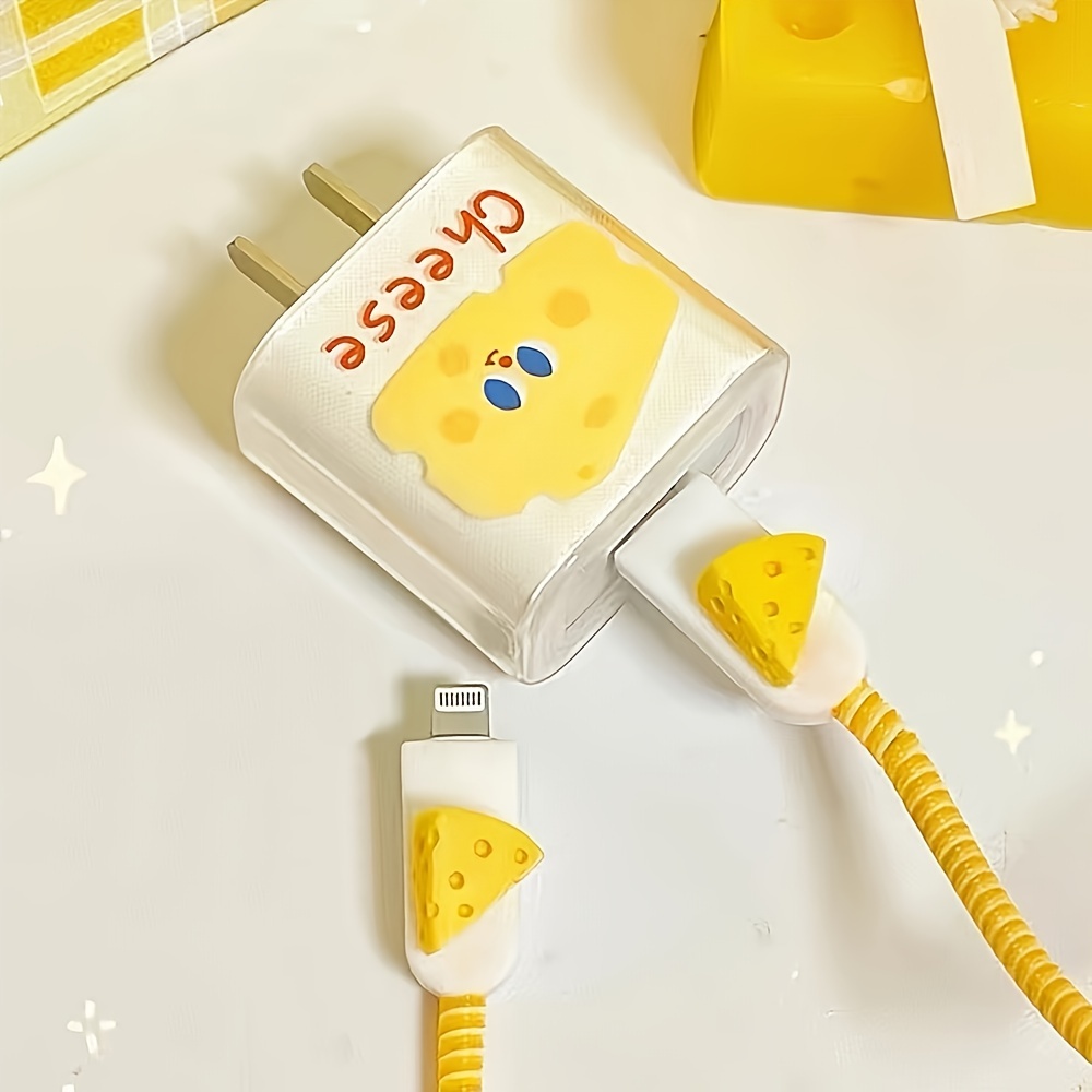yellow cheese case for charger and protective cover for data cable case for apple 12 data cable protective cover suitable for iphone11pro max 13pro details 3