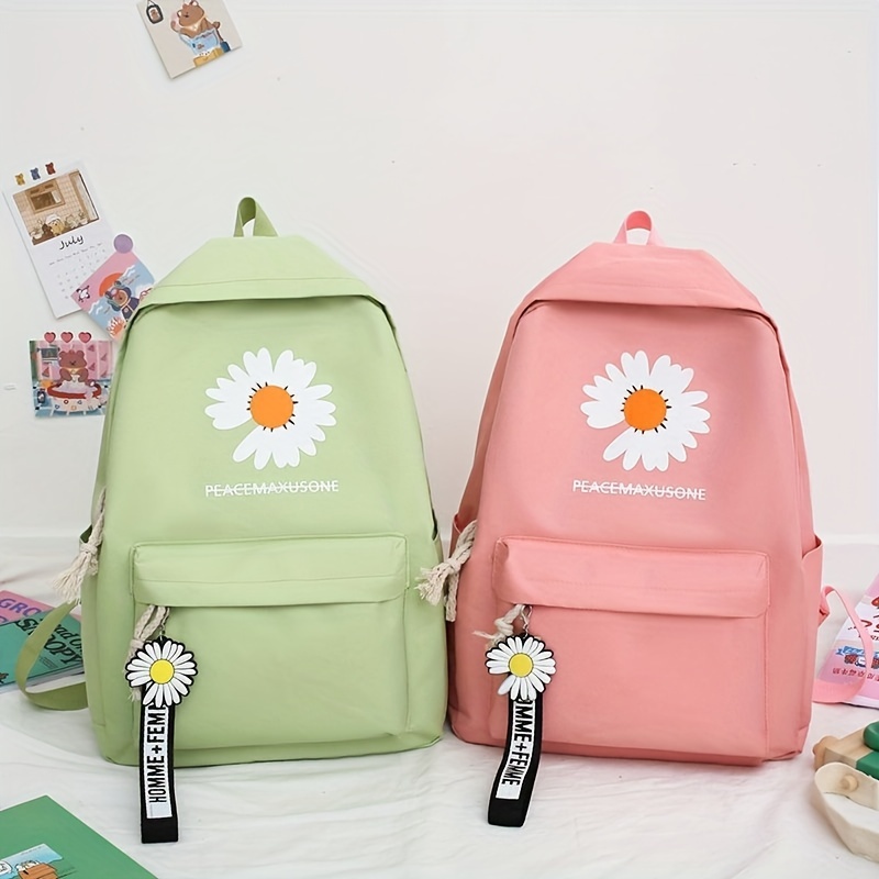 Fashion Women Flower Printing Canvas Backpack Preppy Style Casual Students  Small Handbags Mini Rucksack Knapsack for Travel