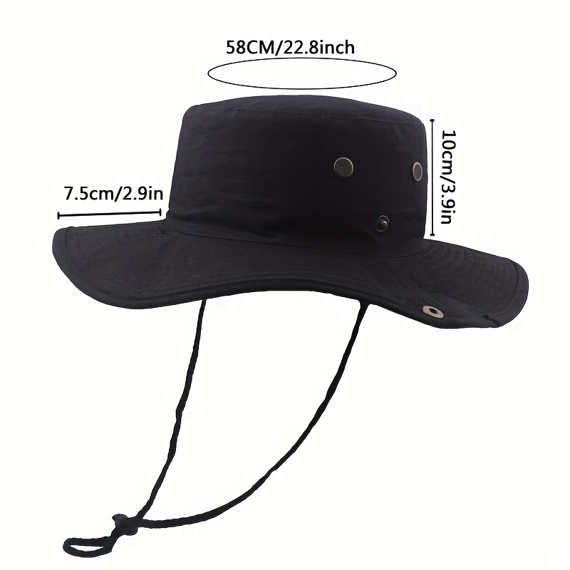 Buckets hat for Men Women Waterproof Wide Brim Sun Hats Foldable Boonie  Safari Fishing Hiking Beach Hats One Size Khaki