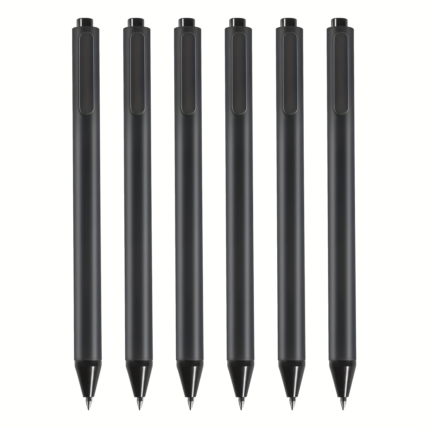 Zre 6pcs Black Gel Pens 0 5mm Pens Fine Point Smooth Writing Pens