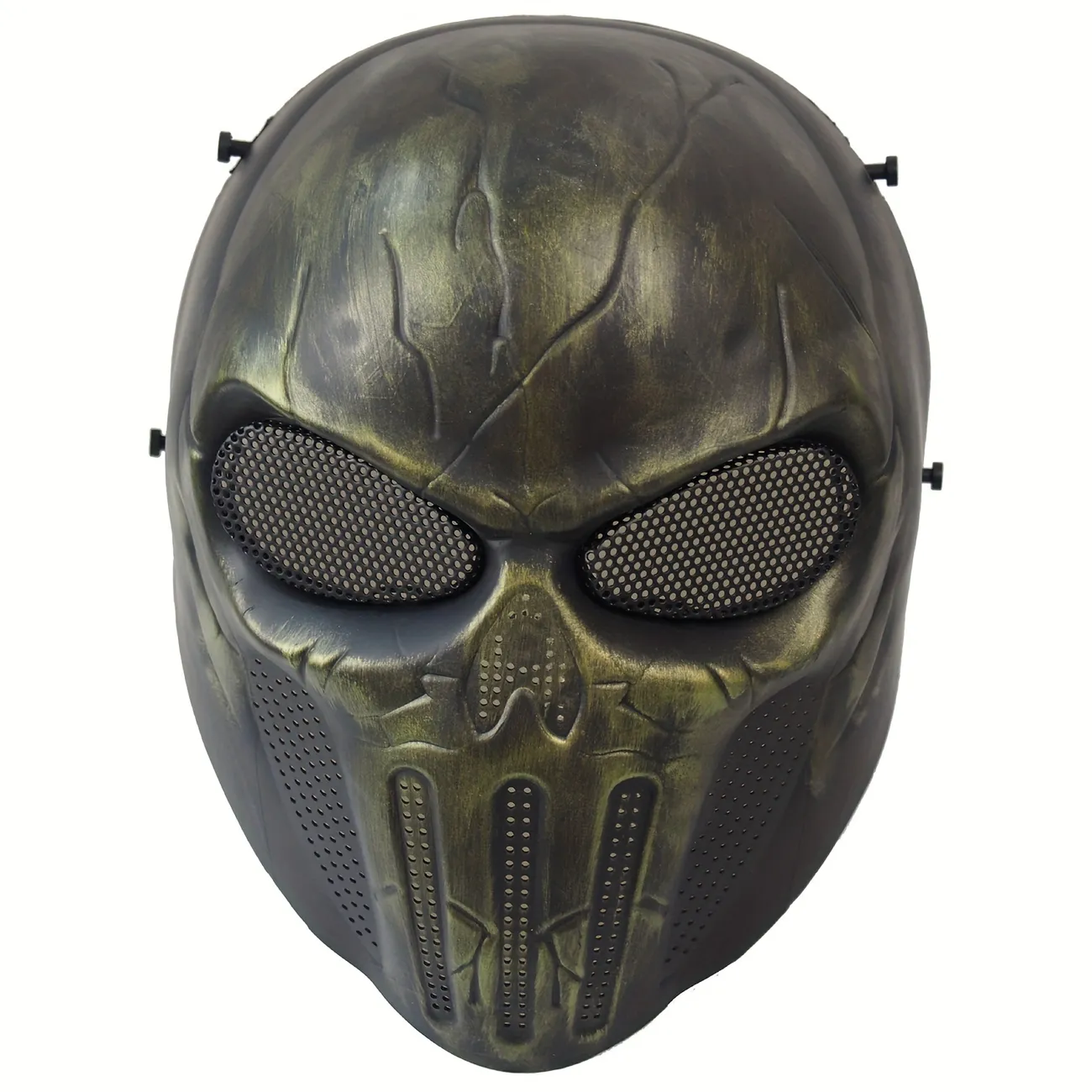 Full Face Airsoft Mask, Scary Skull Halloween Ghost Mask With Metal Mesh Eye Protection, For Cs War Game Shooting Masquerade Cosplay Movie Props Party