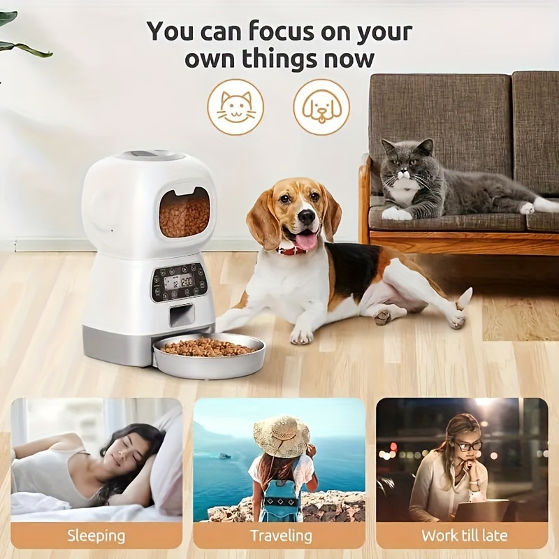 Eif Automatic Pet Feeder Automatic Pet Feeder Smart Food - Temu