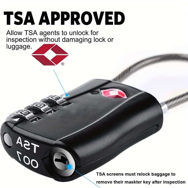 (Paquete De 2) Candados De Combinación De Equipaje Aprobados Por La TSA,  accesorio con Cuerpo De Aleación, cerradura Para Bolsa De Viaje, Maleta,  Casi