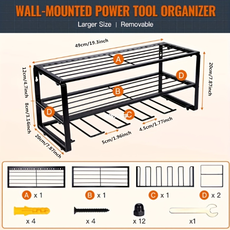 Power Tool Organizer Wall Mount heavy Duty Floating Tool - Temu