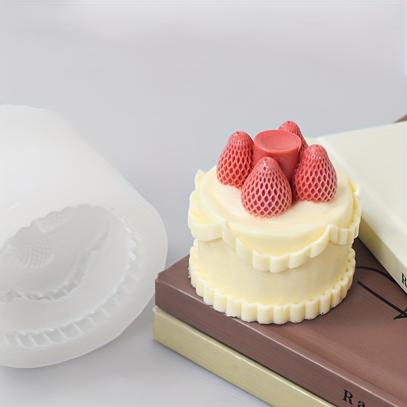 3d Strawberry Candle Silicone Mold Handmade Aromatherapy - Temu