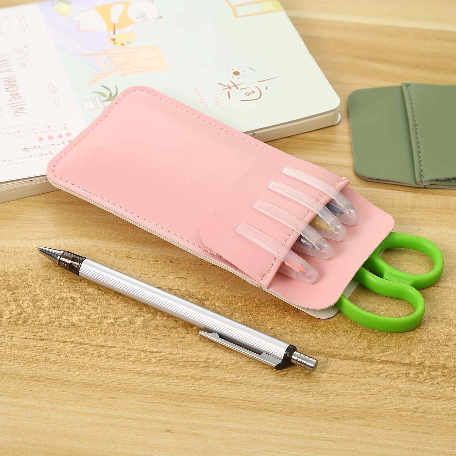 Deals! Large Capacity Double-layer Pencil Case Pen Case,Portable