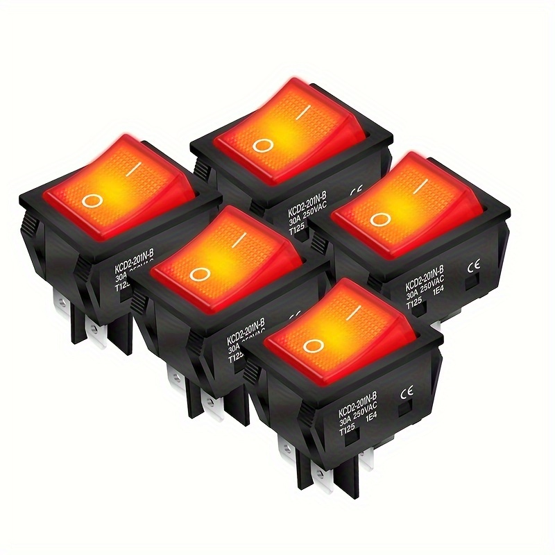 5pcs 30A Interruptor Basculante 4Pin Con Interruptor De Alimentación De  Lámpara 220V - Temu Spain