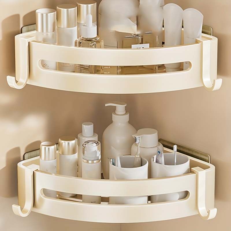 1pc Scaffale Di Stoccaggio A Parete, Scaffale Di Stoccaggio Per Bagno Senza  Perforazione, Cesto Di Stoccaggio Rettangolare A Parete Con Drenaggio,  Organizer Per Forniture Da Doccia E Cosmetici Con Gancio, Accessori Per