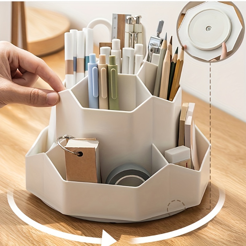 5 PCS Desk Organizer Set Office Storage Boxes Pen Pot with Business Card  Holder Note Paper Box Roll Tissue Case - AliExpress