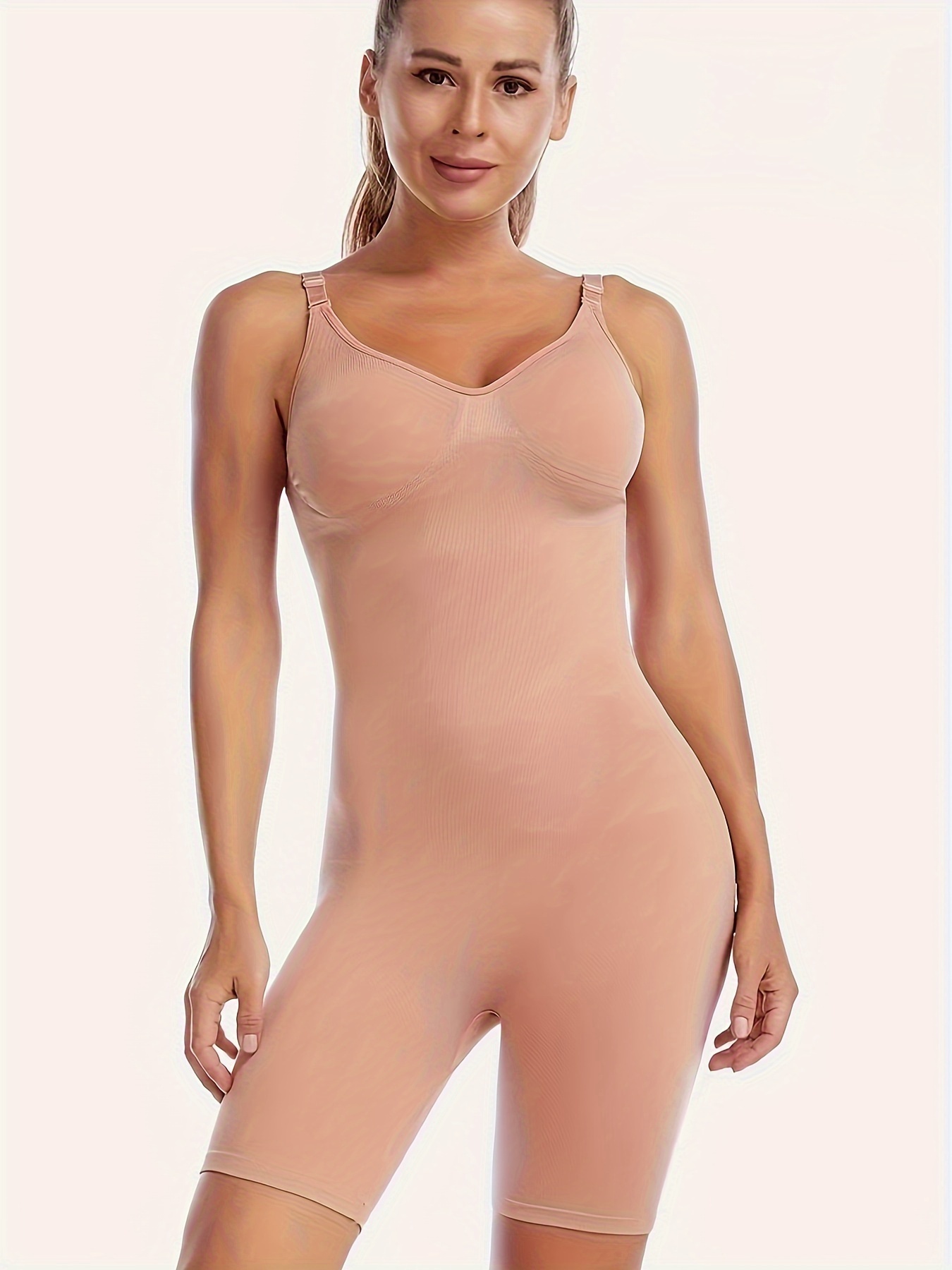 Solid Slip Shaping Bodysuit Tummy Control Butt Lifting - Temu