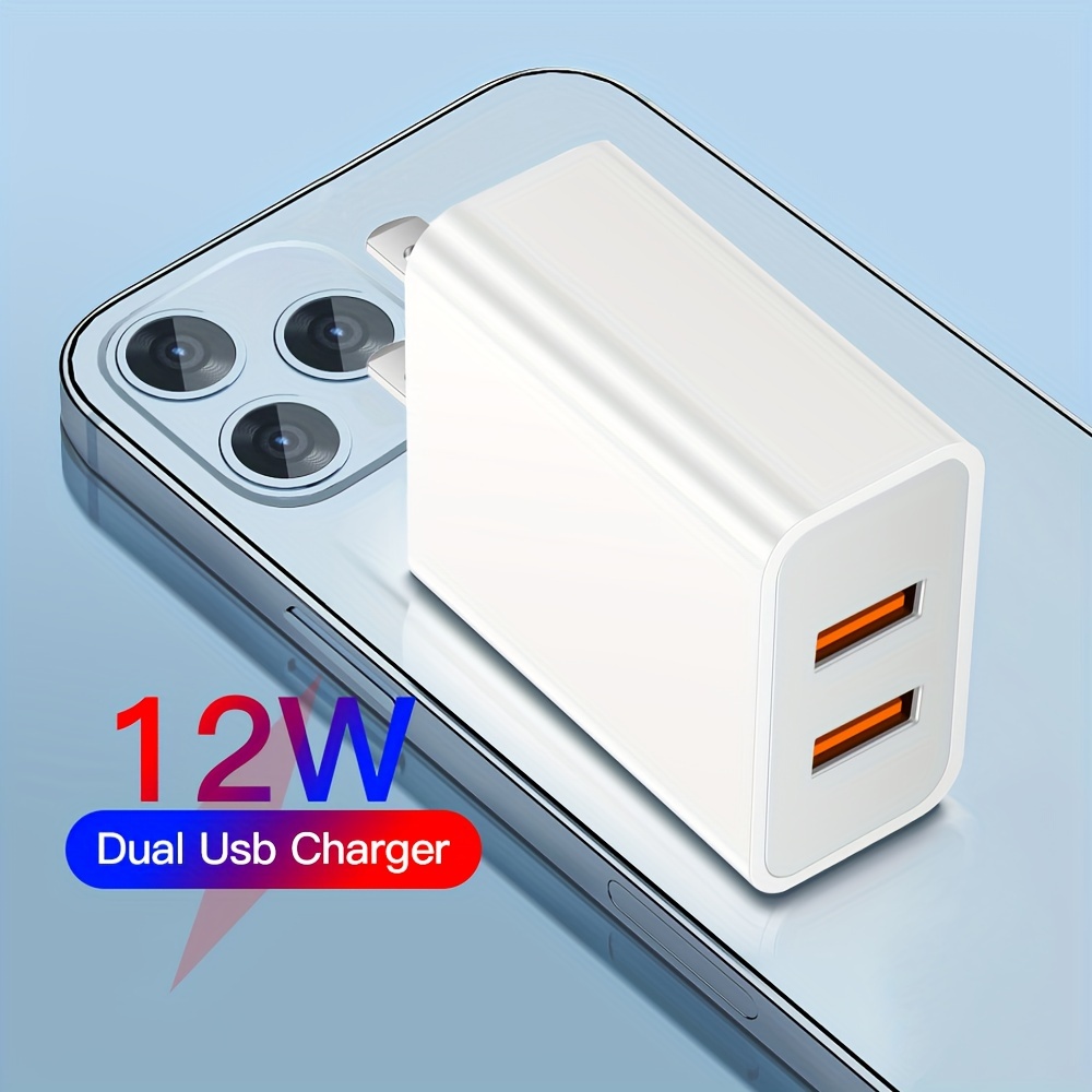 Enchufe USB, cargador de pared USB, paquete de 3 unidades, GiGreen de doble  puerto USB enchufe eléctrico cubo 5V 2.1A bloque de carga USB enchufes