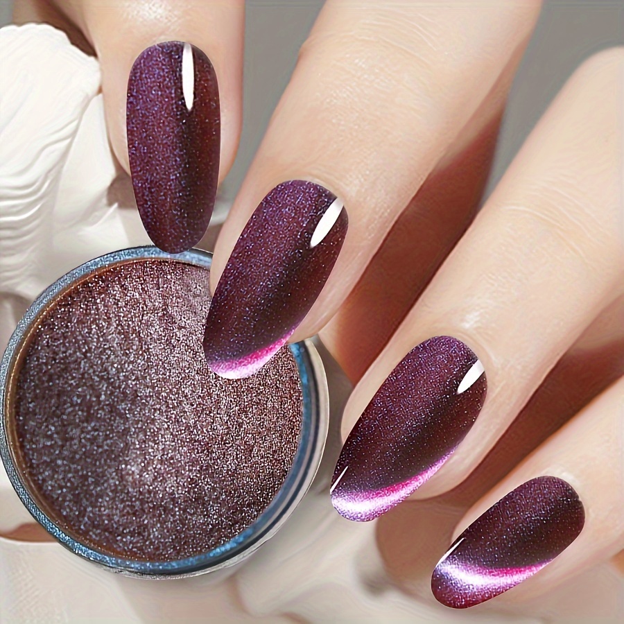 Purple Glitter Nail Art