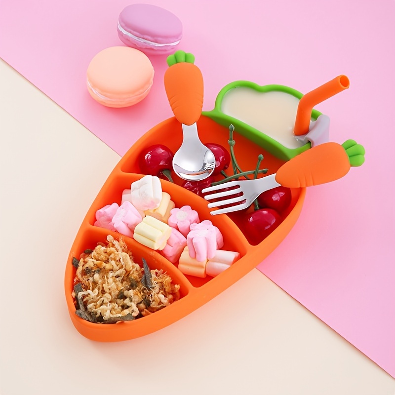 Silicone 4PC Feeding Set- Baby Pink