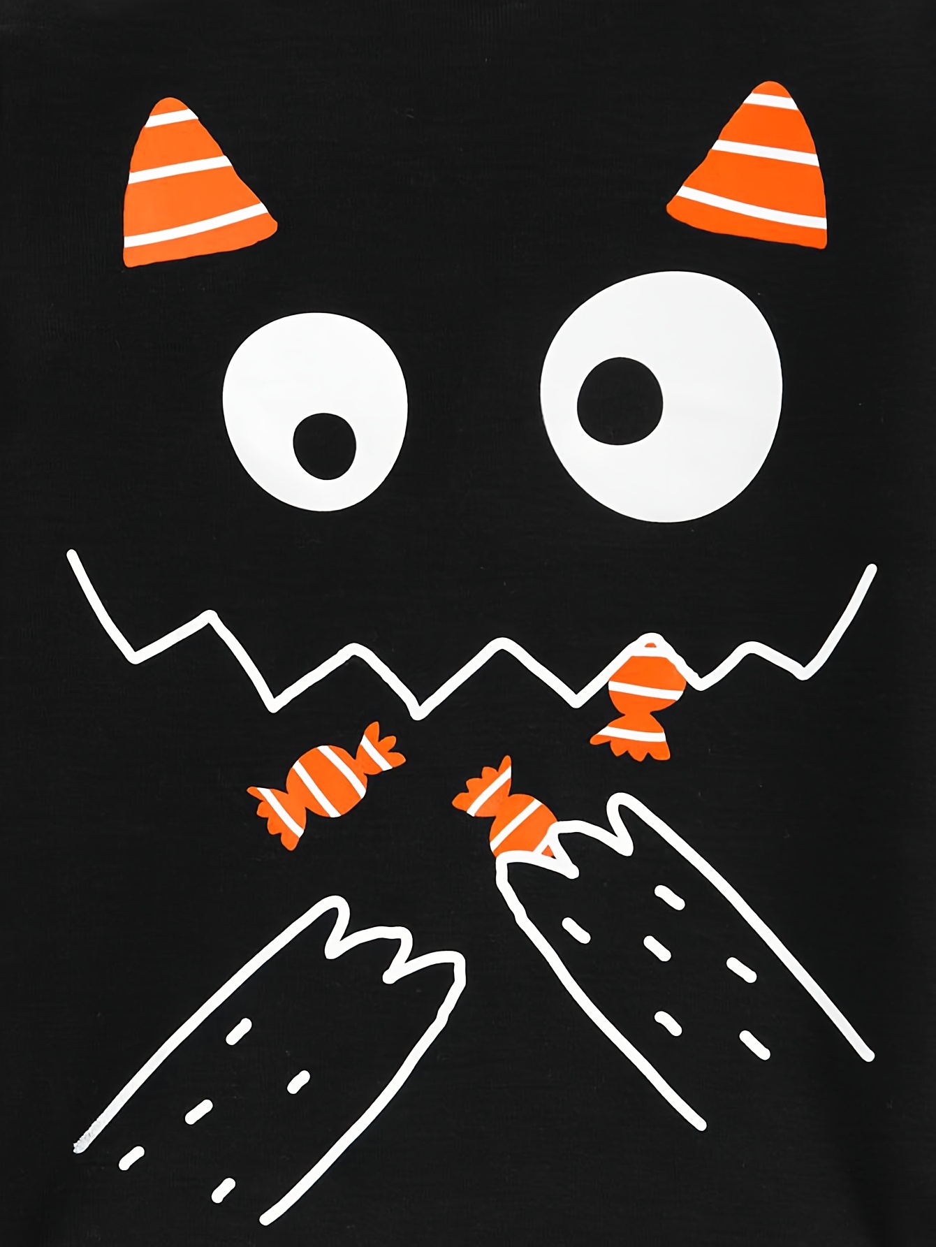 Girls Devil Graphic Pullover + Pumpkin Pants Set